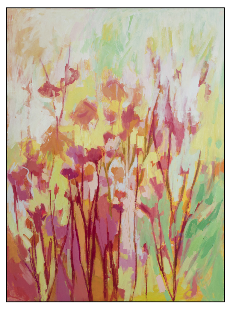 "Albor" es el título del óleo sobre lienzo de la artista Nuria Giles, medidas 130 x 97 cm.