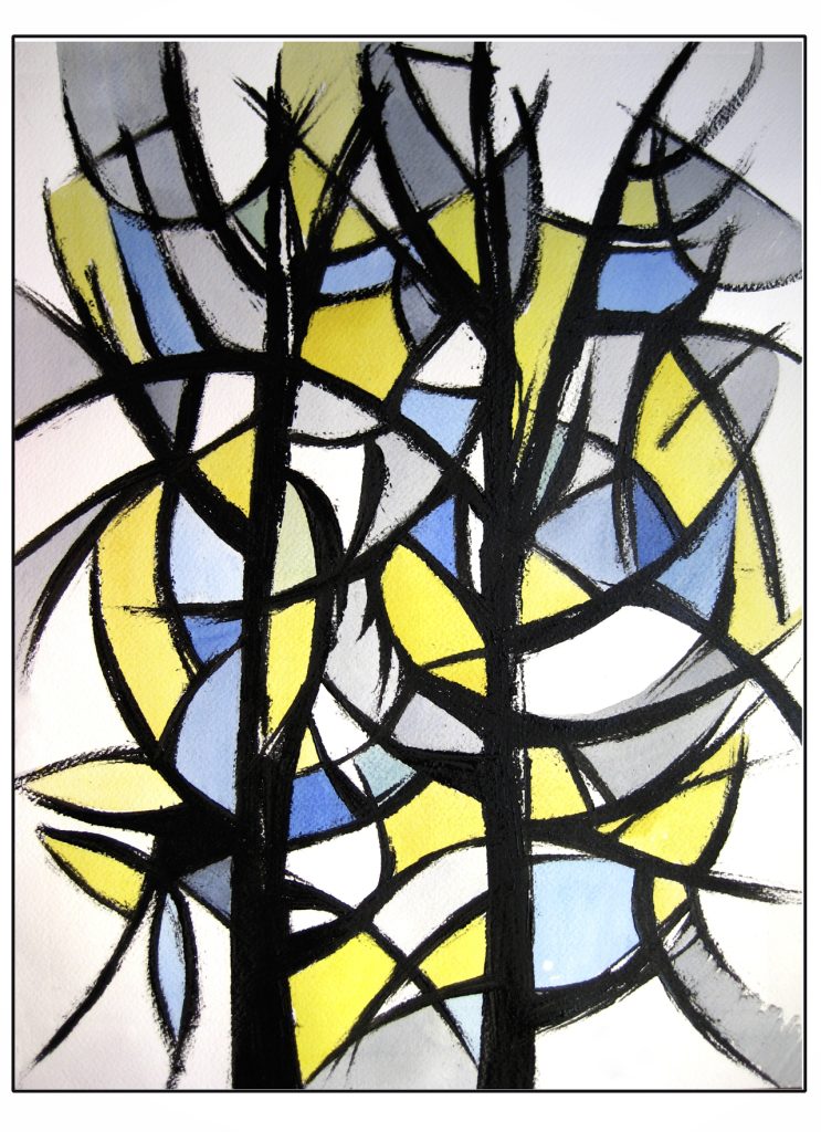 "Luz estructurada II". Tinta sobre papel