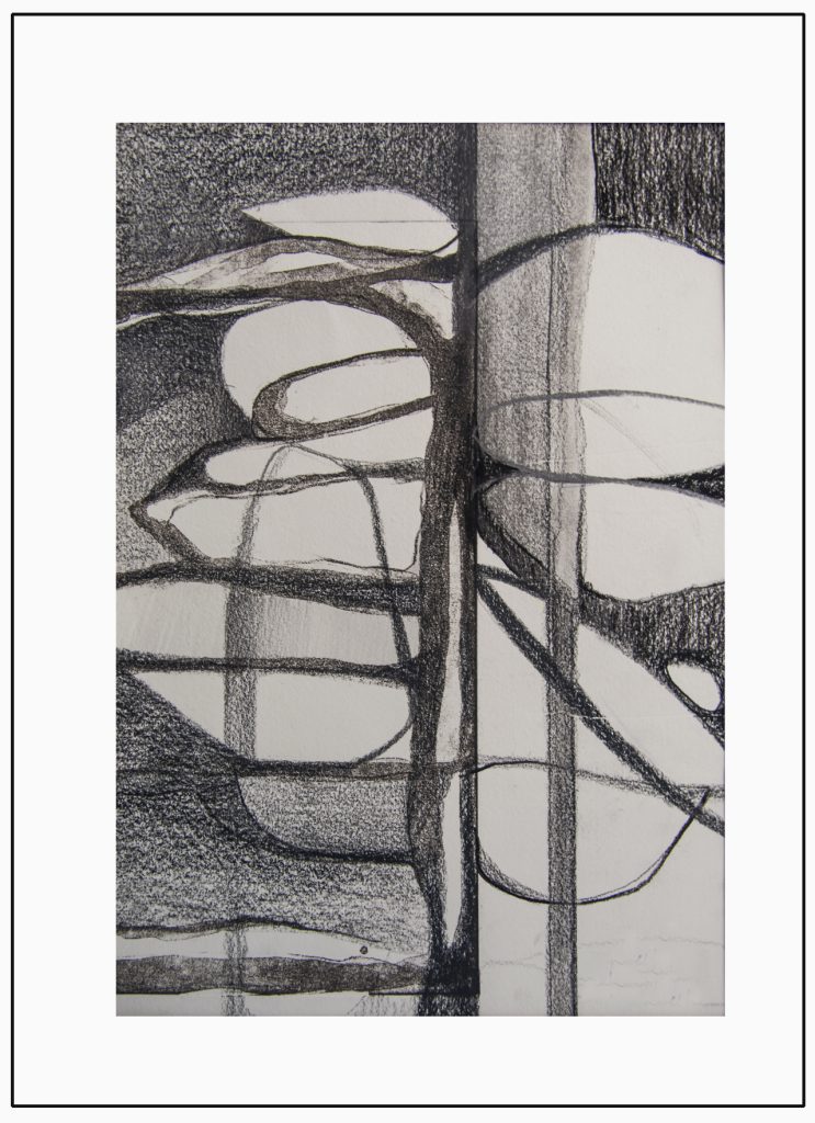 "Arquitectura del vacío". Grafito y litografía sobre papel super Alfa