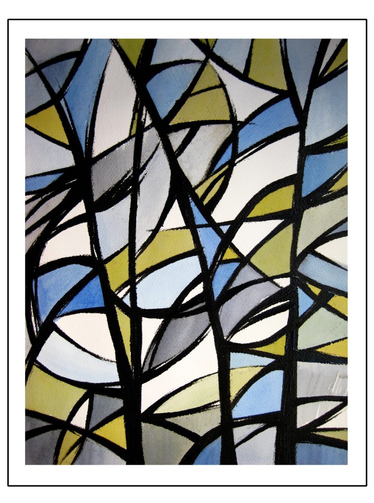 "Luz estructurada I". Tinta sobre papel