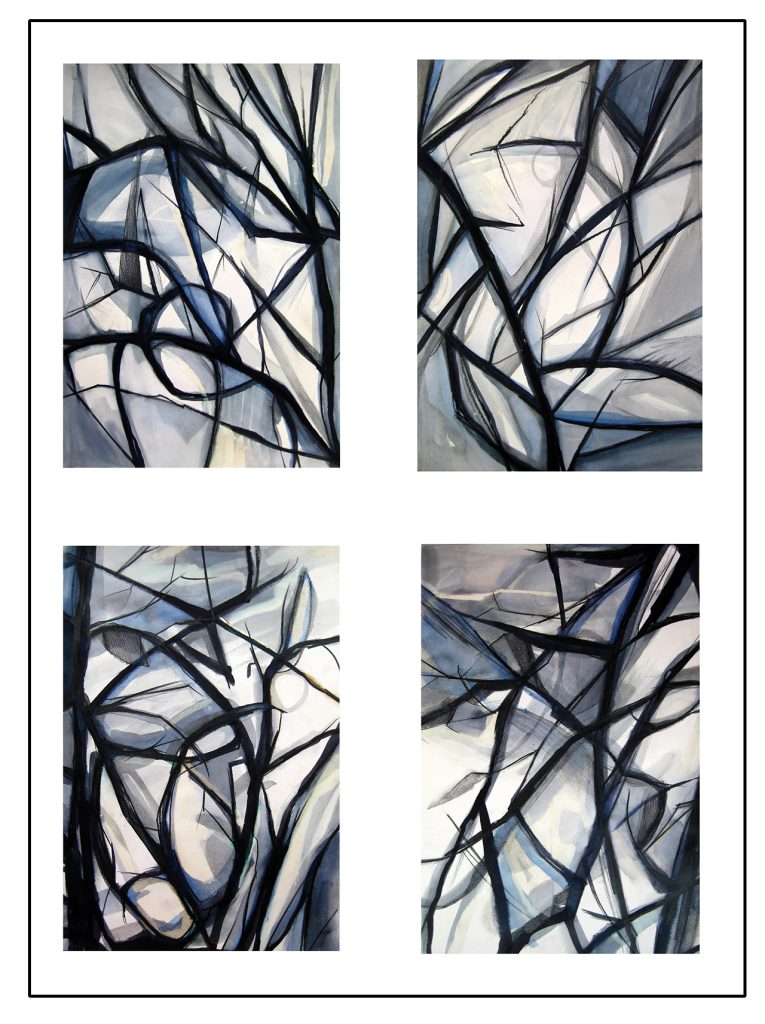 "Helada". Acuarela y tinta sobre papel