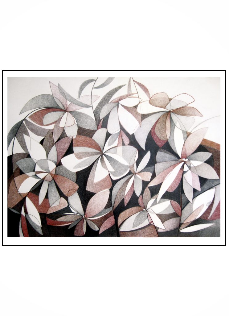 "Bosque lineal I". Grafito sobre papel. Obra de Nuria Giles